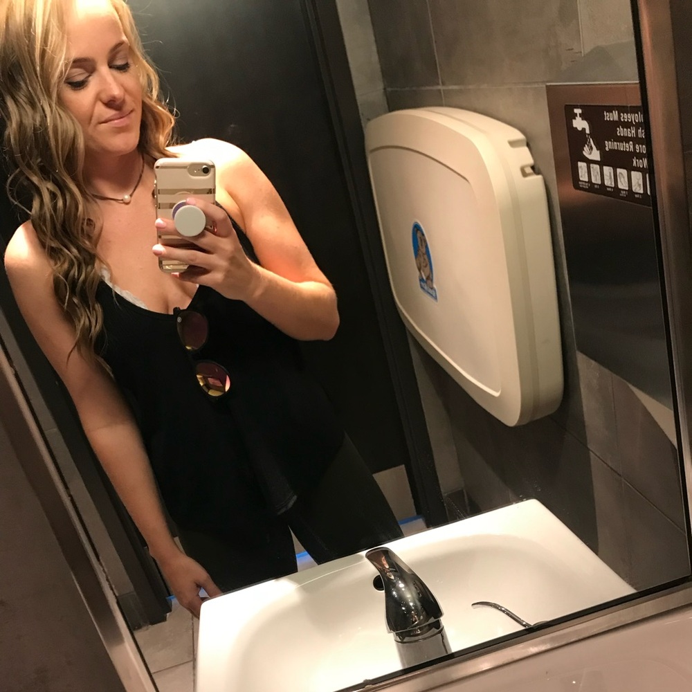 Free people black tank top
